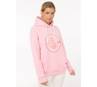 Hoodie ZWILLINGSHERZ "Seepferdchen", Damen, Gr. S/M, rosa, Sweatware, Obermaterial: 50% Baumwolle, 50% Polyester, comfort fit Po-bedeckend, ohne Ausschnitt, angesetztes Bündchen, Sweatshirts Hoodie, r