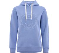 Hoodie ZWILLINGSHERZ "Strand Meer Küste", Damen, Gr. S, blau, Sweatware, Obermaterial: 50% Baumwolle, 50% Polyester, unifarben mit Farbeinsätzen, regular fit normal, hoch geschlossener Ausschnitt, ang