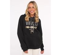 Zwillingsherz Hoodie "Wild Free" in Schwarz - 48% | Größe L/XL | Damen Sweatshirts Jacken