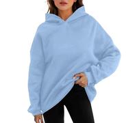 Hoodies Für Damen, Sweatjacke Damen Mit Kapuze, Übergroße Damen Sweatshirts Pullover Kapuzenpullover Künstlich Kurz Samt Übergroße Kapuzenpullover Fleece Kapuzenpullover Lockere Leichte Winter