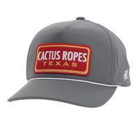 HOOEY Cactus Ropes Trucker-Mütze mit verstellbarer Snapback-Mesh-Rückseite (US, Alpha, Einheitsgröße, Grau/Rot)