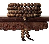HOOGAG Mala Meditation buddhistische Gebetskette, Armband, 108 Holz Mala Armband tibetisch-buddhistisches Glied Handgelenk Adlerholz Perlen Gebetskette handgefertigter Weihnachtsschmuck (Size : 8MM)