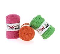 Hoooked RibbonXL Sparset aus 3 Rollen je 120 Meter Riesen-Textilgarn aus recycelter Kleidung (Samba)