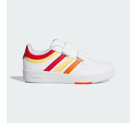 Klettschuh ADIDAS SPORTSWEAR "HOOPS 4.0", Kinder, Gr. 33, cloud weiß, better scarlet, flash orange, Synthetik, Schuhe Klettschuh, für Kinder (23835847-33) cloud weiß, better scarlet, flash orange