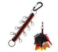 Hooshing 2 Stück Cheer Bows Holders Handmade Paracord Schlüsselanhänger Cheer Bow Zubehör für Teenager Mädchen High School Sport Cheerleading, Rot und Schwarz