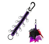 Hooshing 2 x Cheer Bows-Halter, lila und schwarz, handgefertigter Karabiner, Paracord-Schlüsselanhänger für Teenager, Mädchen, Cheerleading, Sport