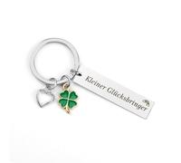 Hoosmoon Schlüsselanhänger Glücksbringer, Beste Freundin Geschenke, Geschenke für Mama Papa Schwestern, Geburtstagsgeschenk Geschenkideen für Weihnachten Neuesjahr, Schlüsselanhänger Glück Kleeblatt