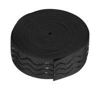 HOOTNEE 6 Yards Schwarzes Rutschfestes Silikon Gummiband 3,8cm Breites Elastisches Band zum Nähen für Bekleidungsaccessoires und Bastelprojekte