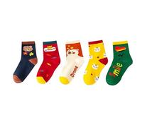 HOOUDO 5Pc Socken Baby Midtube Bodensocken Frühling Tier Für Und Mädchen Baumwollsocken 31 34 Schulkind Geschenk 1. Geburtstag Junge 27-30 Born Geschenke Zur Taufe Kinder 2 Jahre Personalisierte