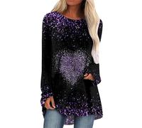 HOOUDO Angebote des Tages Heute Blitzangebote Damen Große Größen Oberteil Gelb Gestreiftes Tshirt Damen Blusen Winter Strandaccessoire Damen Tunika Festlich Elegant Meine Bestellung Sale