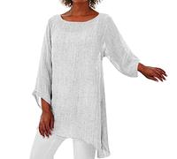 HOOUDO Angebote des Tages Heute Blitzangebote Oversize Tunika Damen Weite Bluse Damen Sommer Tshirt Damen Oversize Beige Tunika Schwarz Weiss Damen Pullover Damen Meine Bestellungen Sale