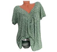 HOOUDO Angebote des Tages Heute Blitzangebote Teenager Mädchen Trend 2024 Damenmode Große Größen Weiße Bluse Damen Oversize Glitzer Oberteile Damen Lang Cowboy Oberteil Damen Mein Bestellung Sale