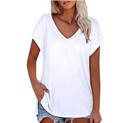 HOOUDO Angebote des Tages Heute Damen Bluse Mit Knopfleiste Damen Shirt Damen Wasserfallausschnitt White T Shirt Women Tshirt Maedchen 158 Teenager Rosa Weiss Gestreift Meine Bestellung Sale