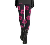 HOOUDO Angebote des Tages Heute Damen Leggings mit Blumenmuster, für den Urlaub, lässig, bequem, mit Blumenmuster, für Workout, Sporthose Dessous Winterleggings Mädchen Shorts Mein Bestellung Sale