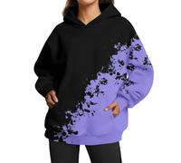 HOOUDO Angebote des Tages Heute Damen Oversized Sweatshirts Hoodies Langarmshirts Pullover Herbstkleidung Mit Tasche Kasack Und Hose Set Damen Neon Sweatshirt Damen Strickkleid Mein Bestellung Sale