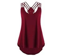 HOOUDO Angebote Des Tages Heute Damen Rote Weste Damen Karneval Leinen Oberteil Damen Sommer Top Damen Aermellos Blau Damen Oberteil Party Rot Weiß Gestreiftes Tshirt Meine Bestellung Sale
