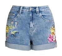 HOOUDO Angebote des Tages Heute Damen-Sommer-Shorts Mit Löchern, Unregelmäßige Denim-Shorts, Quasten, Denim-Hosen, Shorts Mit Mittlerer Taille, Bestickte Männer Shorts Unterwäsche Lustig