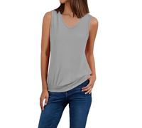 HOOUDO Angebote Des Tages Heute Damen Tanktop Cami Top Sommer Ärmellose Casual Gedruckt V-Ausschnitt Lose T-Shirt Sport Blau Rosa Enges Weiss Spitze Long Bluse Lang Frühlingsmode 2025 T Shirt Animal