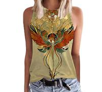 HOOUDO Angebote Des Tages Heute Schwarzes Top Damen Tanktop Petrol Sommer Locker Sexy Oberteil Große Größen Traegerloses Schwarz Spitze Tshirt Oversize Eckiger Ausschnitt Mit Schrift Spaghetti 90Er