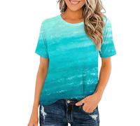 HOOUDO Damen Oversize T Shirt Mit V-Ausschnitt Kurzärmeliges Casual Lockere Damen-Sommertops 2026: Kurzarm-T-Shirts Rundhalsausschnitt, Falten Vorne, Strandmode (Mint Green, S) Weiss Basic Opus