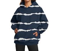 HOOUDO Damen Oversized Sweatshirt Langarmshirt Pullover Schwarz Damen B Sale Angebote Bestellung