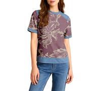 HOOUDO Damen T-Shirt V-Ausschnitt Elegant Oberteile Kurzarm Kariertes Hemd, Jeans-Kurzarm-T-Shirts, Sommertops (Watermelon Red, XXXL) Weißes Shirts Sommer Shirt Hawaii Sommerklamottnen Weit