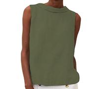 HOOUDO Day Prime 2024 Angebote Linen T Shirt Damen T-Shirt Damen Oversize Vintage Tunika Strand Damen Sommer Gehäkelte Oberteile Damen Frühlingskleider Damen Meine Bestellungen Sale