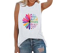 HOOUDO Day Prime 2024 Angebote Sommer Oberteile Fuer Frauen Festival Oberteil Damen Basic Shirt Damen Gelb Tanktops Frauen Sexy Glitzer Oberteil Damen Flieder Oberteil Damen Meine Bestellungen Sale