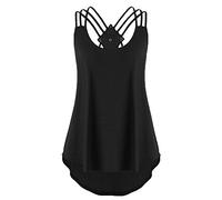 HOOUDO Day Prime 2024 Angebote Top Stehkragen Damen Aermellos Maedchen Tops Bauchfrei Gelbe T-Shirts Damen Cropped Tank Top Damen Ringelshirt, Schwarz-Weiß Crop Top Khaki Damen Mein Bestellung Sale