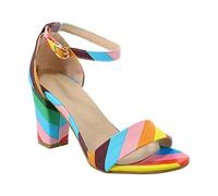 HOOUDO Elegante Sandalen Damen Mit Absatz Keil Top Schnalle Freizeitsandalen Goldene Schuhe Pole Dance Sling Pumps Pantoletten Absatz Sexy Weiches Fußbett Klettverschluss Abschlussball Barfuss