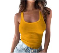 HOOUDO Oberteile Damen Sommer Bluse Ärmellose Tank Top Steppweste Blau Elegante Sexy Crop Party T Shirt Mit V Ausschnitt Pailettenbluse Für Transparent Luftige Shirts Casual Frauen Tshirt Weiss