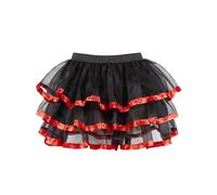 HOOUDO Prom Korsett Rock Hot Sexy Nette Kurze Single Split Set Mit Roten Minirock Stretch Brauner Tüllrock Weiss Damen Glitzerrock Unterrock Knielang Tanzkleidung Vokuhila Schwarz Midi