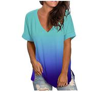 HOOUDO Sale Angebote Blitzangebote T-Shirt Oktoberfest Damen Longshirt Braun Damen Unterhemd Baumwolle Schwarz Tshirt Damen Rundhals Tief Basic Tshirt Damen Weiß Sale Angebote Bestellung