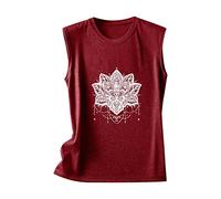 HOOUDO Sale Angebote Blitzangebote Top Schwarz Lockere Tanktops Damen Ärmellose Hemdoberteile Für Gestrickte Sexy Oberteil Beige Hippi Oberteile Dame Woll Unterhemd Longshirt 3/4 Arm Mollig Sporttop