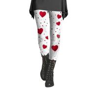 HOOUDO Sale Angebote Blitzangebote Valentinstag-Strumpfhose für Damen mit Herzen, rotes Herz, sexy Leggings, schmale Hose, gemustertes rotes Herz, sportliches süßes Herz Meine Bestellungen Anzeigen