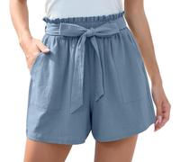 HOOUDO Sale Angebote Kurze Hosen Damen Große Größen Stoff Shorts Damen Elegant Plissee Hosenrock Damen Radlerhose Damen Kurz Radlerhose Damen Sale Angebote Bestellung