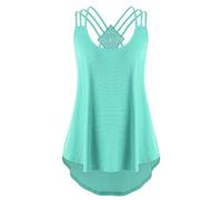 HOOUDO Sale Angebote Prime Angebote Leinenbluse Damen Lang Cropped Workout Shirts Women Gruenes Spaghetti Top Blusenshirts Fuer Damen Traegertop Damen Spitze Sale Angebote Bestellung
