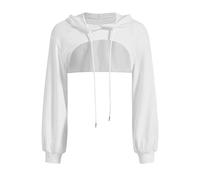 HOOUDO Sale Angebote Sale Angebote Damen Crop Hoodie Pullover Sehr Kurze Sweatshirts Langarmpullover Rundkragen Ausschnitte Shirts mit Kapuze Schulterfrei Oberteil Damen Re Sale Angebote Bestellung