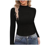 HOOUDO Sale Angebote Sale Angebote Frauen Dickes Stehkragen Doppelseitiges Gebürstetes Hemd Langärmliges T-Shirt Deutscher Samt Warmes Oberteil Schwarzes Netz Halloween Sat Sale Angebote Bestellung