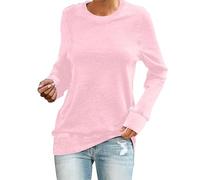 HOOUDO Sale Angebote Sale Angebote Lässiges Damen-Sweatshirt mit Rundhalsausschnitt, kurzes Langarmshirt, weiche, lockere Oberteile Kleid Totenkopf Unterhemd Damen Lang Dam Sale Angebote Bestellung