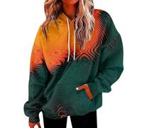 HOOUDO Sale Angebote Sale Angebote Langärmliges Sweatshirt für Damen mit Taschen mit Buchstaben-Farbverlauf und Kapuzenpullover Damen Große Größen Langarm Gothic Kleidun Meine Bestellungen Anzeigen