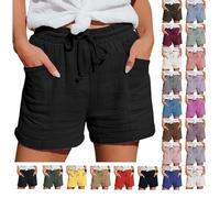 HOOUDO Sale Angebote Sale Angebote Shorts Damen Sommer Leinen Musselin Kurze Hose Beach Mit Taschen Mode Lässige Sportshorts, Unifarben, Elastischer Bund, Fitnessstudio- Meine Bestellungen Anzeigen