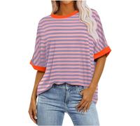 HOOUDO Sale Angebote Sale Angebote T-Shirts mit Farbverlaufsgrafik für Damen, Sommer, lässig, übergroß, T-Shirts, Rundhalsausschnitt, Trendige Tunika-Oberteile, lockere Meine Bestellungen Anzeigen