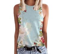 HOOUDO Sale Angebote Tanktops & Träger-Tops Für Damen Lockeres, Lässiges Tanktop Tank Top Lang Set Oberteil Mit Integriertem Bh Bluse Elegant Weiß Tops Fuer Summer Sommer Kleidung Sportshirt Ärmelos