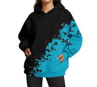 HOOUDO Same Day Angebote Sale Damen Oversized Sweatshirts Hoodies Langarmshirts Pullover Herbstkleidung Mit Tasche Kasack Und Hose Set Damen Neon Sweatshirt Damen Strickkle Sale Angebote Bestellung