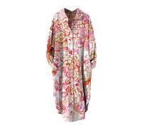 HOOUDO Same Day Angebote Sale Lässiges Hemdkleid für Damen im Vintage-Stil mit Blumendruck und Langen Ärmeln und Seitentaschen Kleid Hochzeit Maxi Kleider Für Damen Sommer Sale Angebote Bestellung