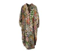 HOOUDO Same Day Angebote Sale Lässiges Hemdkleid für Damen im Vintage-Stil mit Blumendruck und Langen Ärmeln und Seitentaschen Kleid Hochzeit Maxi Kleider Für Damen Sommer Schi Mein Bestellung Sale
