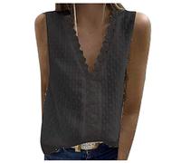 HOOUDO Same Day Angebote Sale Oberteil Damen Lockeres Tanktop Für Steppweste Lang Sport Top Rosa Asymmetrisch Herzen Longshirt Weiß 80Er Jahre Outfit Große Größen Reise Kleidung Spitze Stehkragen