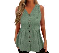 HOOUDO Same Day Angebote Sale Tanktops Frauen Neckholder Ärmellose Tank Bluse Schwarz Elegantes Langes Top Weiss Große Größen Damen Sommerbluse Locker Oberteil Elegant Rot Karneval Shirt Ausgefallene