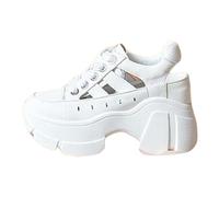 HOOUDO Sandalen Damen Sommer Sandals Women Mit Dicker Sohle Rom Schuhe (White, 39) Elegant Flache Für Wasserfeste Cross On Wasserschuh Blau Flach Schwarz Leder Sandale 23 Keilabsatz Blaue Flat